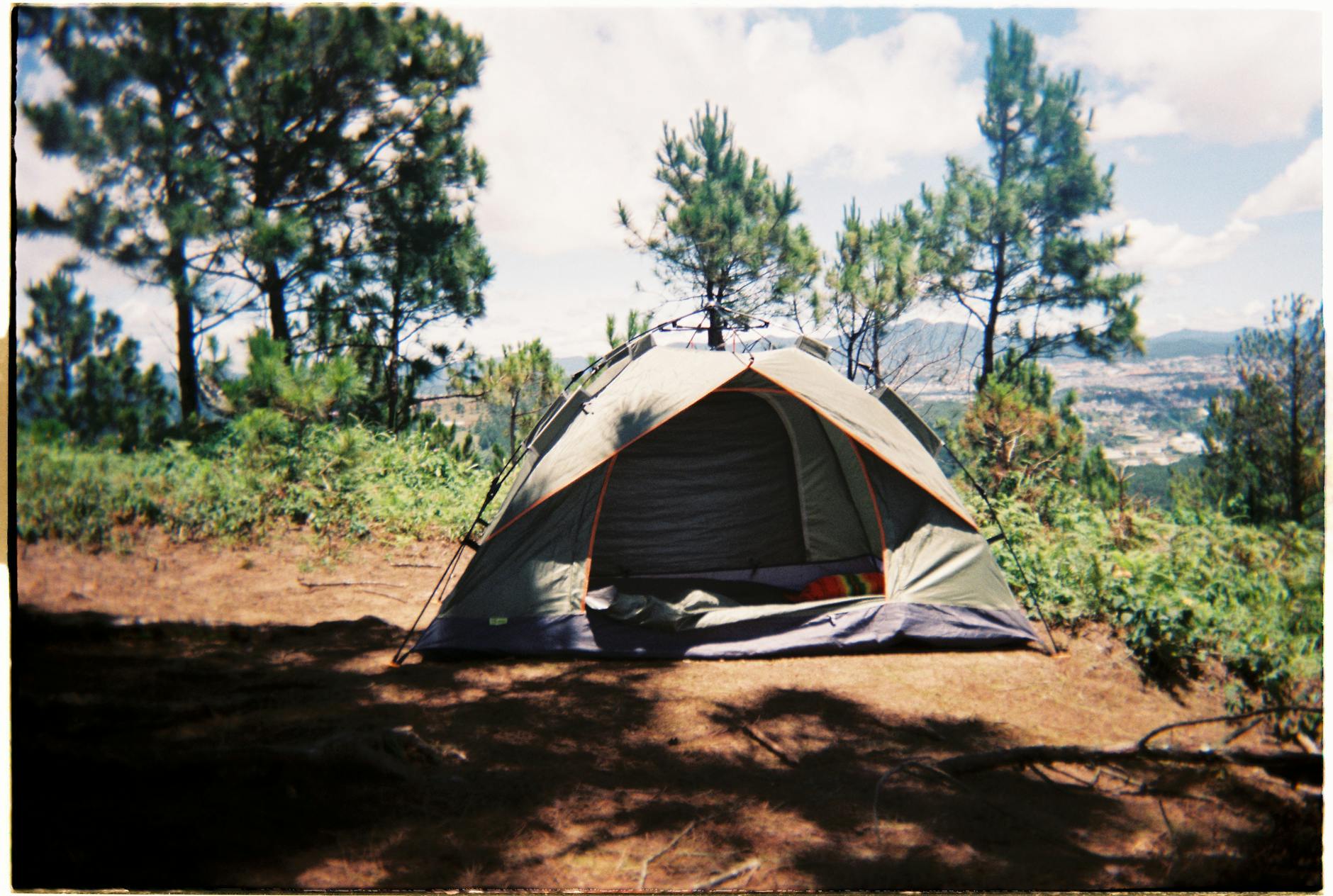 tent on a field